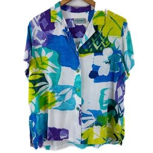 Jams World Cozumel Print Short Sleeve Hawaiian Shirt M